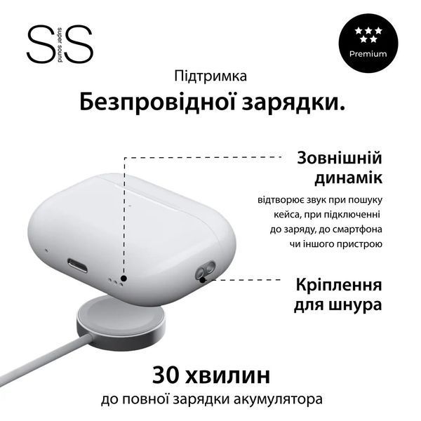 Навушники бездротові вакуумні з мікрофоном і шумозаглушенням Smartx SAP2P Pro Premium Bluetooth Білий фото