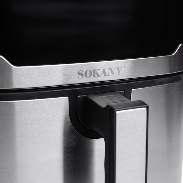 Аэрогриль Sokany SK-10085 на 7.5 л 2200 Вт с сенсорным экраном Серебристый фото