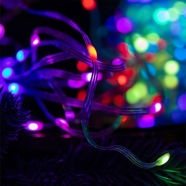 Смарт-гирлянда с кольцом 250 LED 2,5 м с управлением со смартфона прозрачный/мультиколор GarlandoPro 1733044W фото