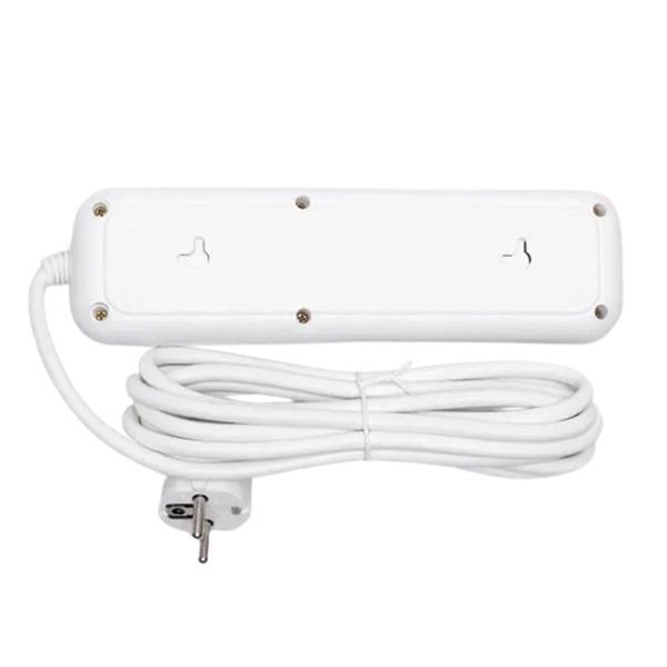 Мережевий фільтр-подовжувач 3 розетки і 3 USB A1 Type-C на 3 метри Білий Yiwu HP-5-33 фото
