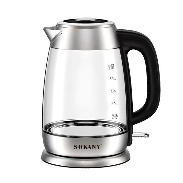 Электрочайник Sokany SKSH1069 на 2л 2000 Вт Прозрачный фото