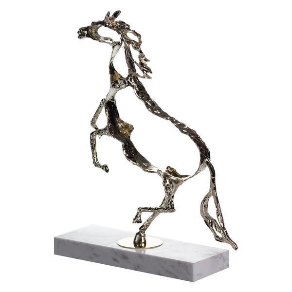 Статуэтка Horse металлическая на мраморной подставке Yiwu HP-7-8 фото