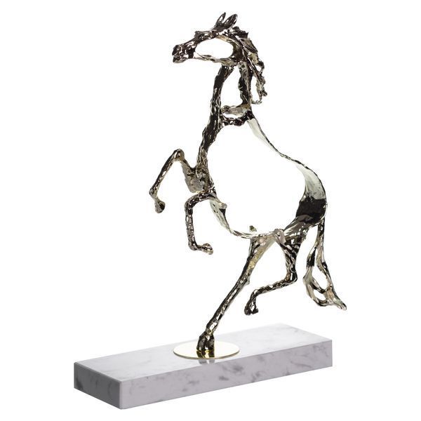 Статуэтка Horse металлическая на мраморной подставке Yiwu HP-7-8 фото