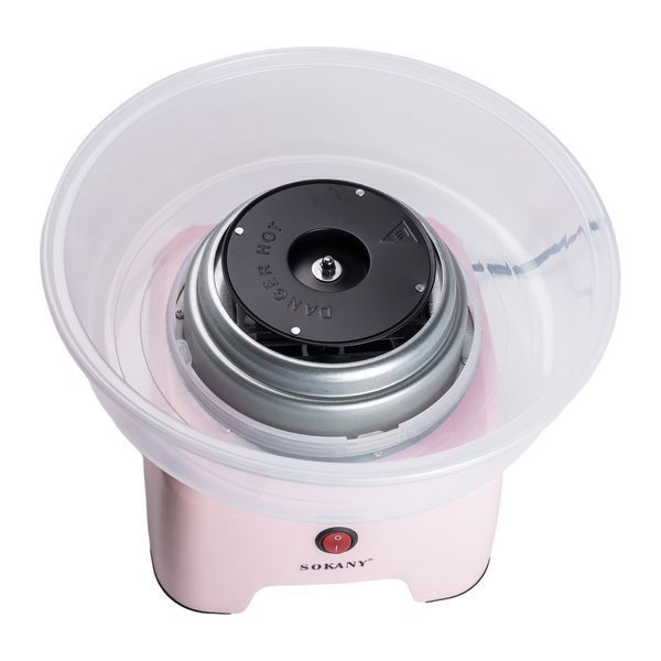 Апарат для солодкої вати Sokany SK-520P настільний 500 Вт Рожевий фото