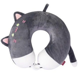 Подушка для шиї Kitty U-подібна Темно-сірий Yiwu HP-56-11BG фото