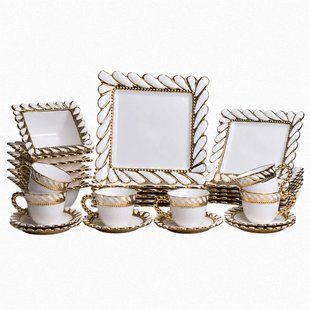 Сервиз фарфоровый Tiffany 24 предмета на 6 персон Yiwu XZ-24PCS фото