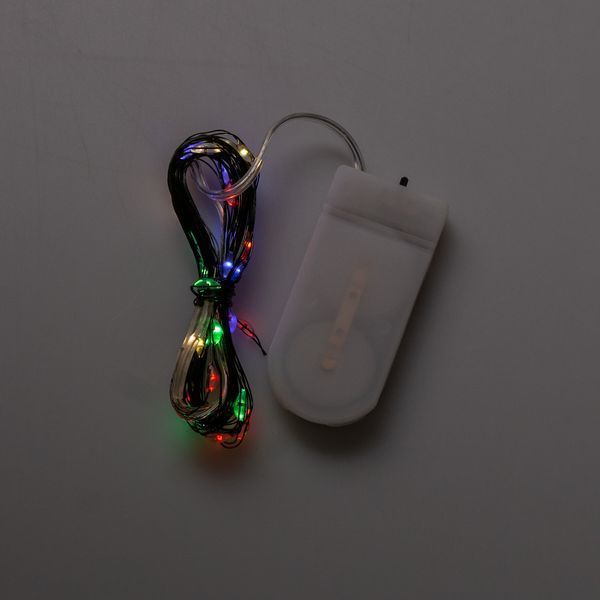 Гірлянда Роса нитка 30 LED 3 м на батарейках зелений/різнокольоровий GarlandoPro 30L3MGML фото