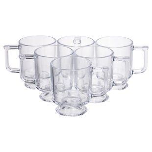 Набір чашок скляних 6штук для чаю і кави Goblet по 300 мл Прозорий Yiwu HP-19-L6 фото