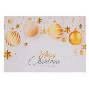 Килимок для сервірування столу Merry Christmas 45 на 30 см Золотистий Yiwu HP-36327-2 фото