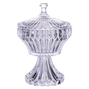 Цукерниця на ніжці з кришкою 17 на 27 см кругла Yiwu HP-19-149RB фото