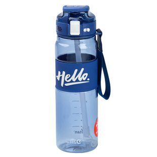 Бутылка для воды спортивная Hello 860 мл синий Happy Life HP17303BL фото