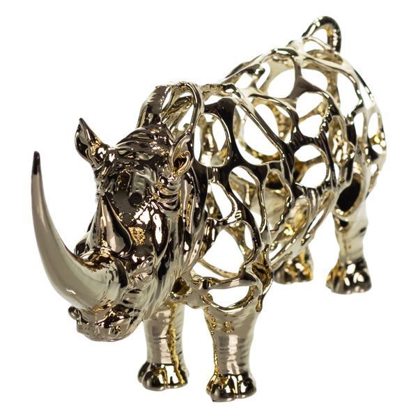 Статуэтка Rhinoceros металлическая Золотистый Yiwu HP-7-22 фото